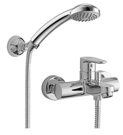 PAFFONI serie GREEN Rubinetto miscelatore esterno per VASCA con Set Doccia cromo lucido