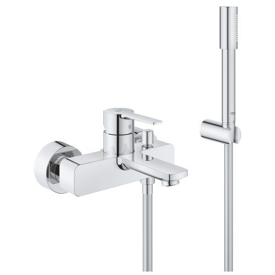GROHE serie LINEARE Rubinetto miscelatore esterno per VASCA con Set Doccia cromo lucido