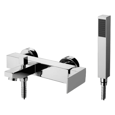 GNUTTI serie INDACO Rubinetto miscelatore esterno per VASCA con Set Doccia cromo lucido