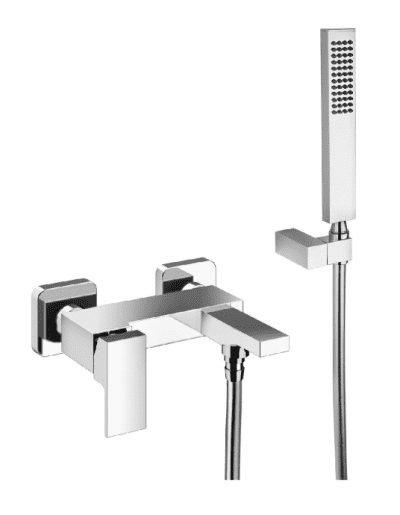 FRATTINI serie VITA DUE Rubinetto miscelatore esterno per VASCA con Set Doccia cromo lucido