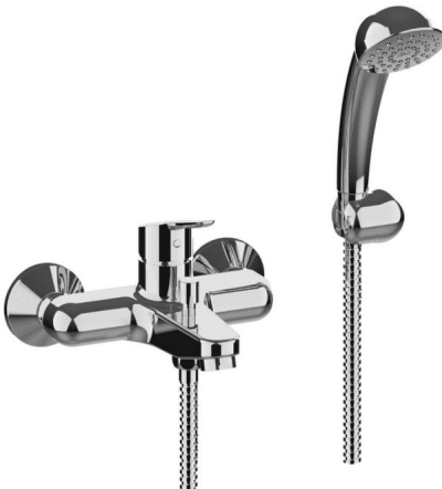 FRATTINI serie CALEO Rubinetto miscelatore esterno per VASCA con Set Doccia cromo lucido